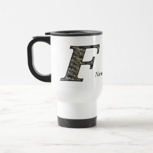 Mug De Voyage Fleurs d'hydrangea personnalisées avec initiale de