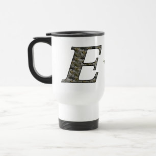 Mug De Voyage Fleurs d'hydrangea personnalisées avec initiale de