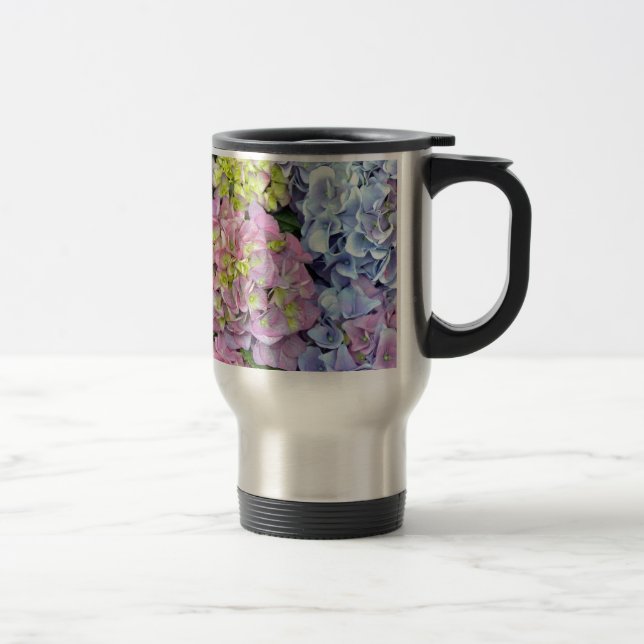 Mug De Voyage Fleurs d'hydrangée colorées (Droit)