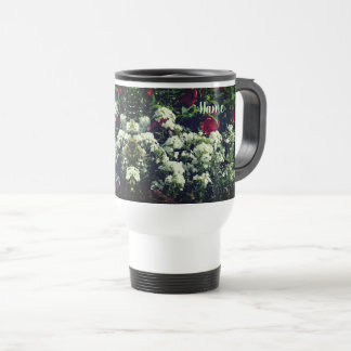 Mug De Voyage Fleurs Hibiscus Et Phlox Personnalisées