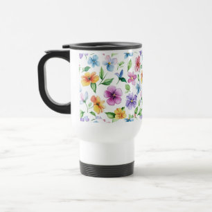 Mug De Voyage Fleurs Motif Floral Sublimation-95652