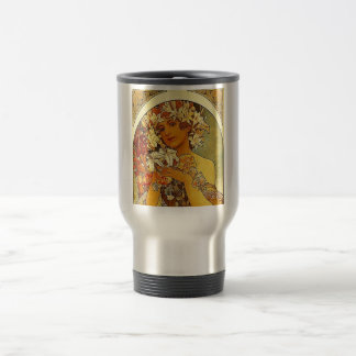 Mug De Voyage fleurs mucha