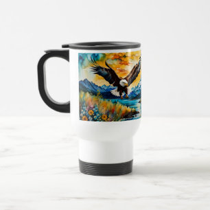 Mug De Voyage Fleurs sauvages de la rivière Bald Eagle au couche