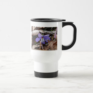 Mug De Voyage Fleurs sauvages oiseau-pied violet sources chaudes