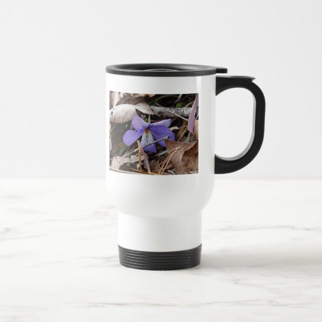 Mug De Voyage Fleurs sauvages oiseau-pied violet sources chaudes (Droite)