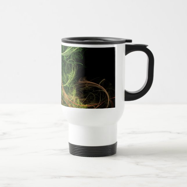 Mug De Voyage Fleurs spatiales d'art abstraites (Droite)