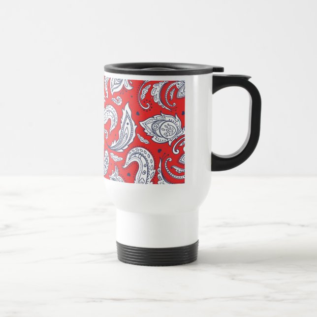 Mug De Voyage Fleurs vintages rouges mignons motif (Droite)