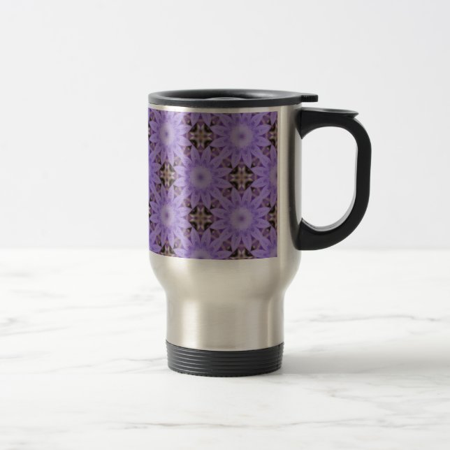 Mug De Voyage Fleurs violettes (Droit)