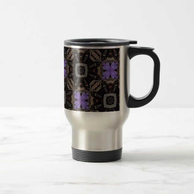 Mug De Voyage Fleurs violettes (Droit)