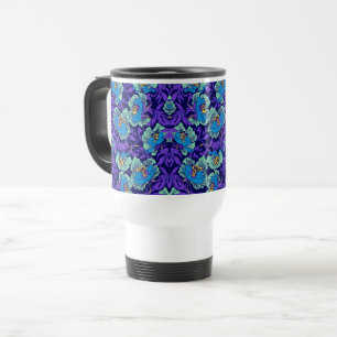 Mug De Voyage Fleurs violettes et bleues William Morris