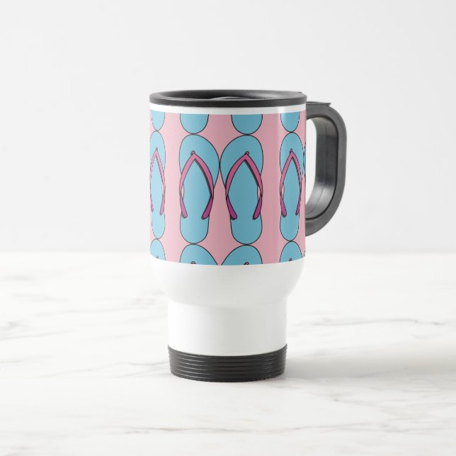 Mug De Voyage Flip Flops de plage (Devant droit)