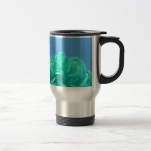Mug De Voyage Floral bleu-vert coloré