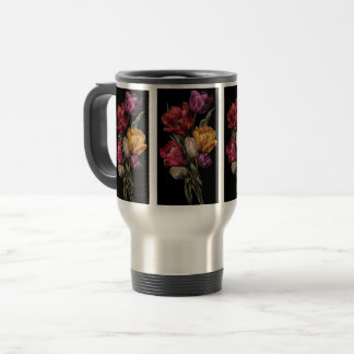 Mug de voyage floral – Fleur vintage élégante