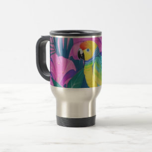 Mug De Voyage Floral/hawaïen/tropical/perroquet
