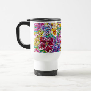 Mug De Voyage Flore Bouchon de voyage chaud et froid isolé