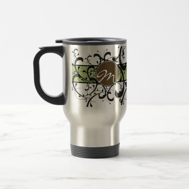 Mug De Voyage Flourish de fantaisie personnalisé décoré d'un (Gauche)