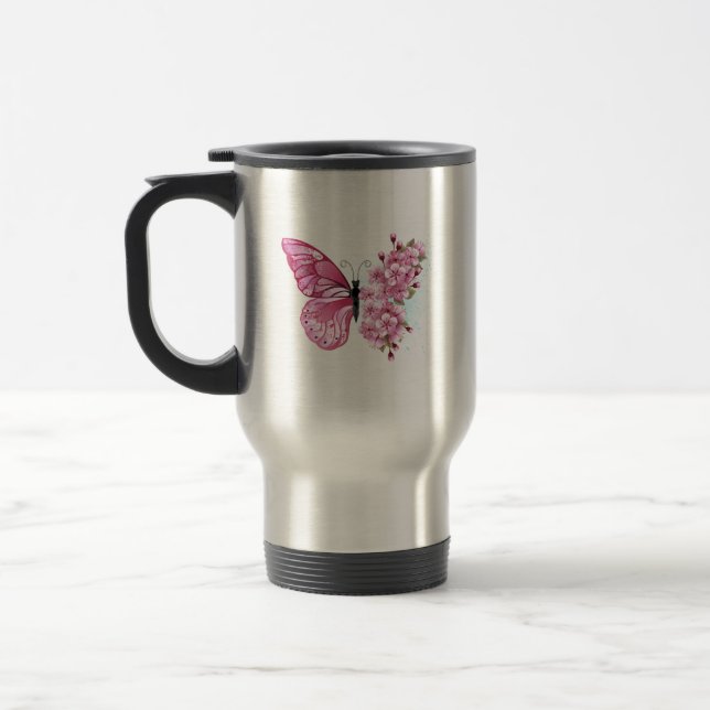 Mug De Voyage Flower Butterfly (Gauche)