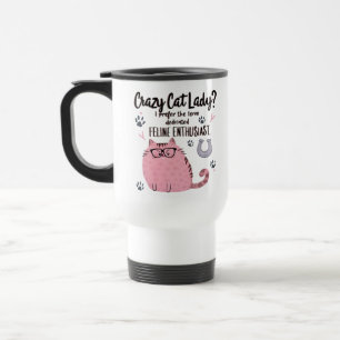 Mug De Voyage Folle de chats ? Cadeau drôle pour amateur de chat