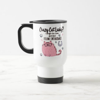 Mug De Voyage Folle de chats ? Cadeau drôle pour amateur de chat