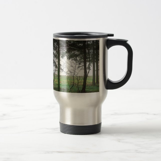 Mug De Voyage Forest overlooking clearing in the fog (Droit)