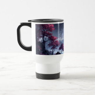 Mug De Voyage Forêt violette mystique et arbre cramoisi en acier