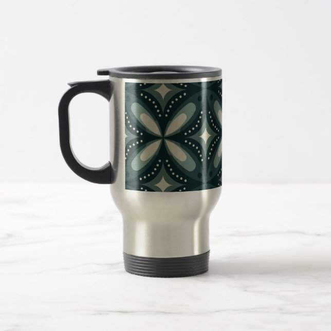 Mug De Voyage formes vertes rétro (Gauche)