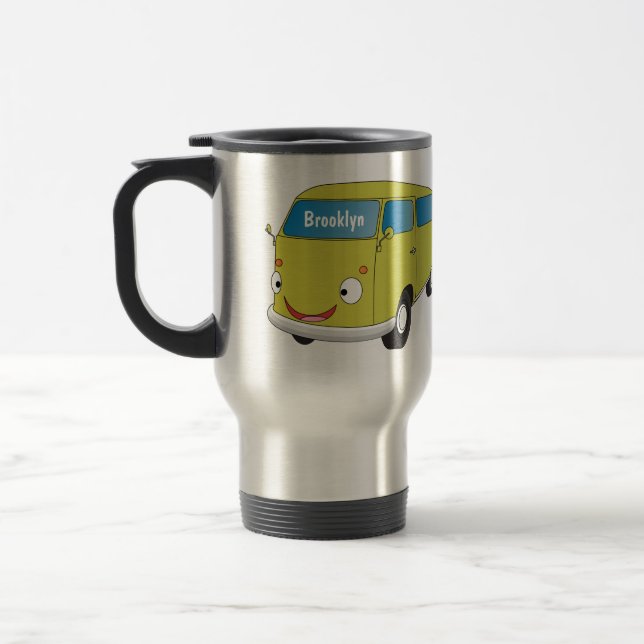 Mug De Voyage Fourgonnette verte citron classique de dessin anim (Gauche)