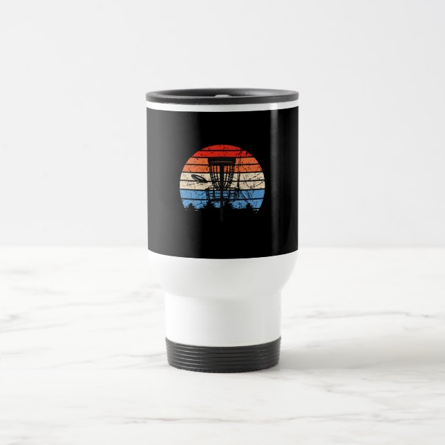 Mug De Voyage Frisbee Golf Disque Golf Rétro (Centre)