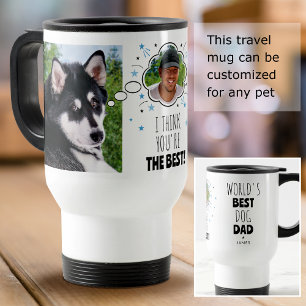 Mug De Voyage Fun Chien Papa Pensait Bulle N'Importe Quel Animal