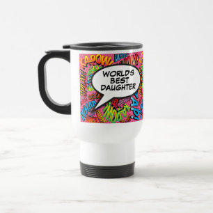 Mug De Voyage Fun Fun Retro Comics Pop Art Rose