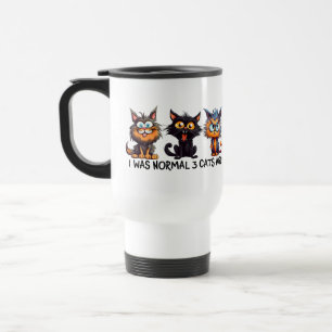 Mug De Voyage Funny normal trois chats