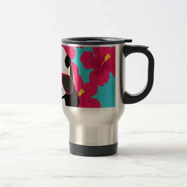 Mug De Voyage Funny Panda Bear Beach Bum Cool Lunettes de soleil (Droit)