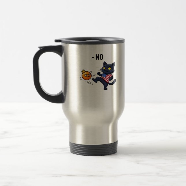 Mug De Voyage Funny Political Meme No Cat (Gauche)