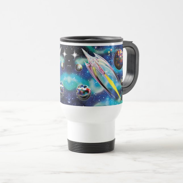 Mug De Voyage Fusée de verre (Devant droit)