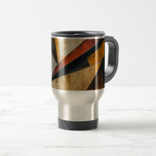 Mug De Voyage Fusion de géométrie industrielle Surface abstraite