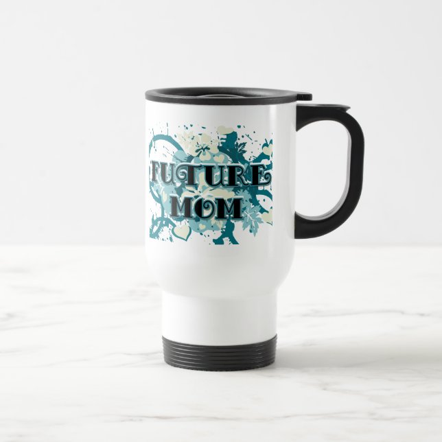 Mug De Voyage Future Mom - Coeurs et fleurs (Droite)