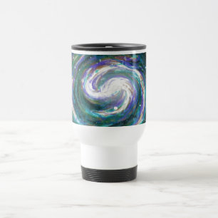 Mug De Voyage Galaxie d'émeraude et de violet