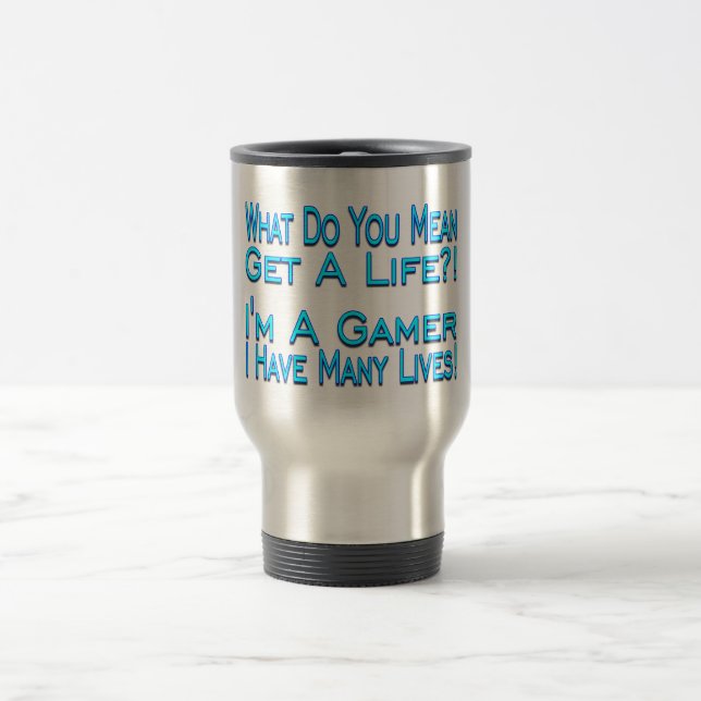 Mug De Voyage Gamer de beaucoup de vies (Centre)