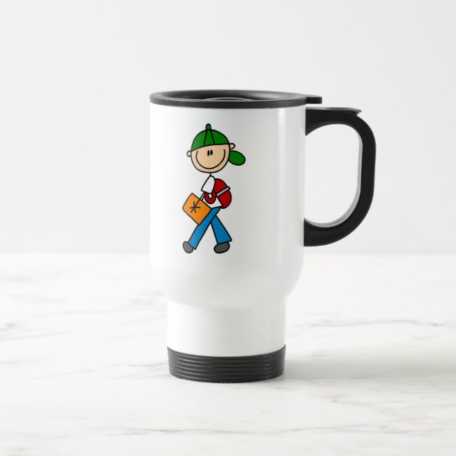 Mug De Voyage Garçon avec le sac à dos (Droite)
