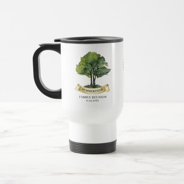 Mug De Voyage Garde d'arbre de réunion familiale personnalisée (Gauche)