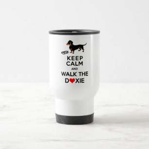 Mug De Voyage Gardez le calme et marchez le Doxie - teckel