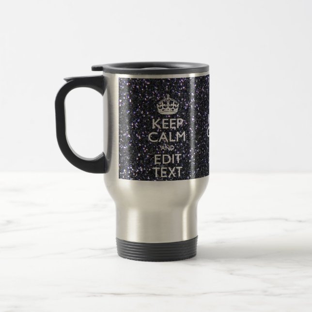 Mug De Voyage Gardez le calme pour votre texte sur le style de (Gauche)