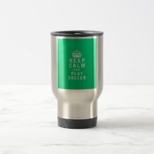 Mug De Voyage Gardez le football de calme et de jeu