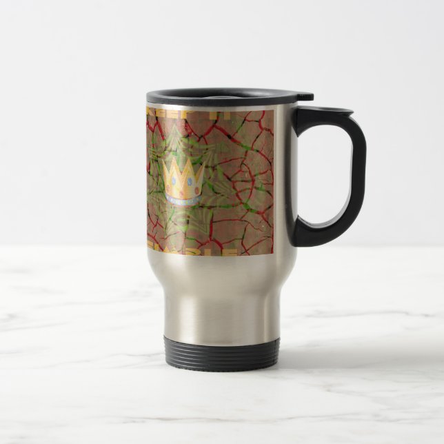 Mug De Voyage Gardez-le simple : Cracked Earth Royal Clarity Art (Droit)