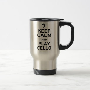 Mug De Voyage Gardez le violoncelle de calme et de jeu