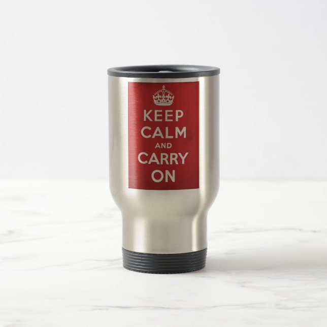 Mug De Voyage Gardez votre calme et continuez (Centre)