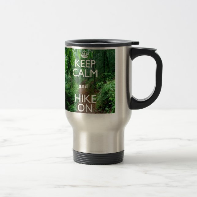 Mug De Voyage Gardez votre calme et continuez à marcher (Droit)
