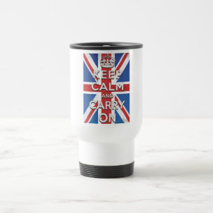 Mug De Voyage Gardez votre calme et continuez Drapeau britanniqu