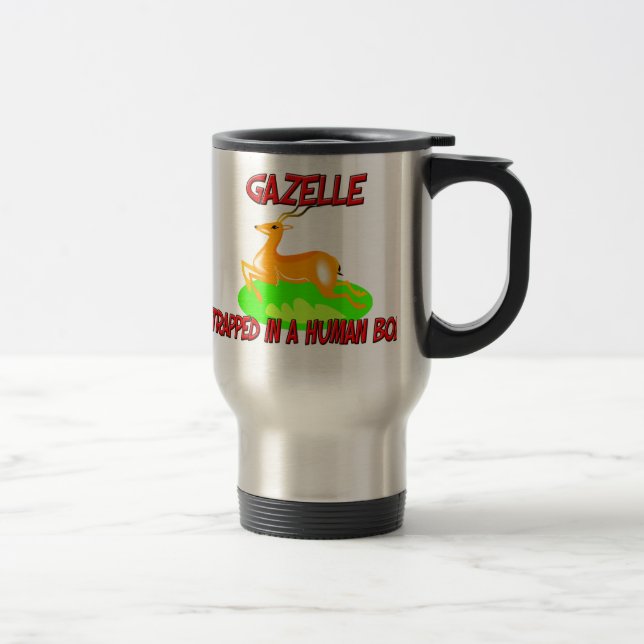 Mug De Voyage Gazelle emprisonnée à un corps humain (Droit)