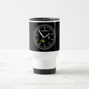 Mug De Voyage Geek de l'aviation pilote Altimeter